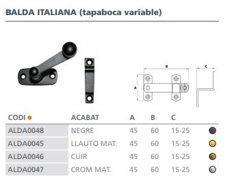 ALDABA ITALIA TAP.VARI.10954000  CR.MATE 2