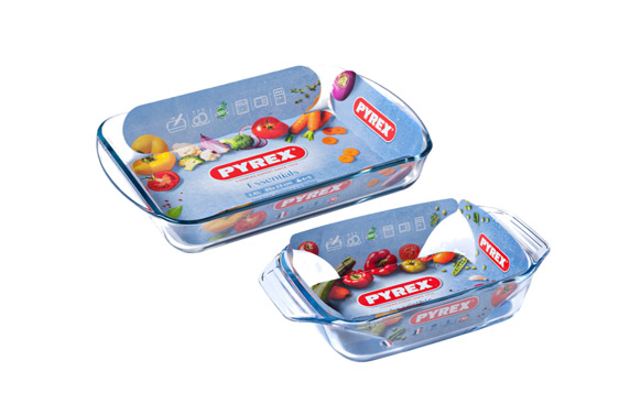 BANDEJA VIDRIO HORNO PYREX SET 2 UDS 35X23CM / 27X17CM 8945800 1