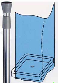 Barra ducha cortina curva inox