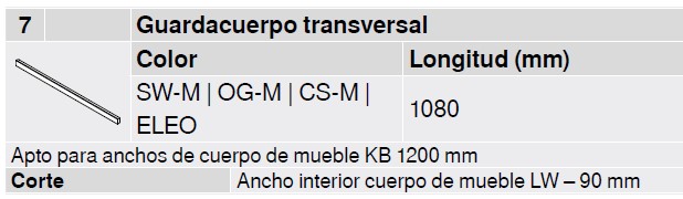 BARRA C.INT (C) ZR7.1080UBL LEGRABOX 2
