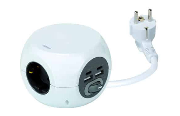 BASE MULTIPLE COMBI BALL 3T 16A 250V +2 USB A- 2 USB C 3,4A BM516305 1