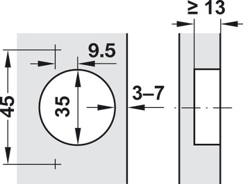BISAGRA BLUM 71B9650 CLIP FRE ACODA PERF 4