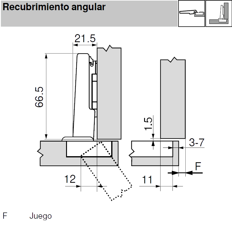 BISAGRA BLUM 71T3550 CLIP-TOP 120º RECTA 2