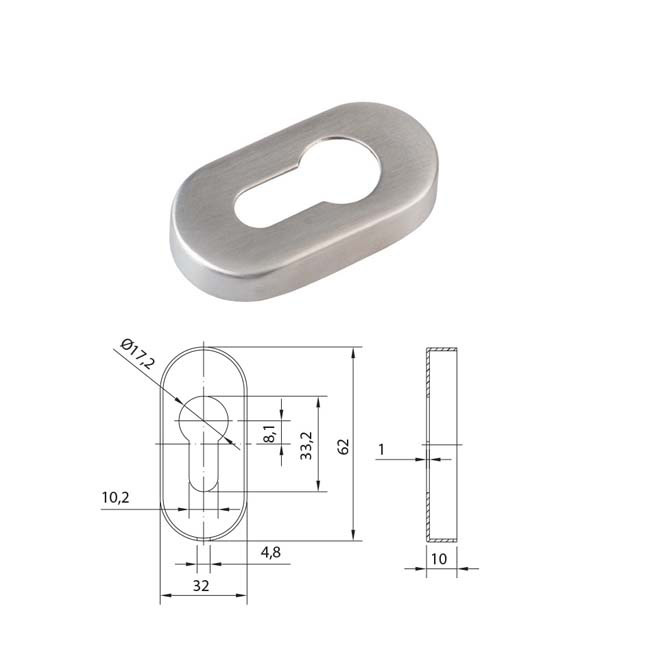 BOCALLAVE VERTICAL NIQUEL SAT.SVB306INOX 1
