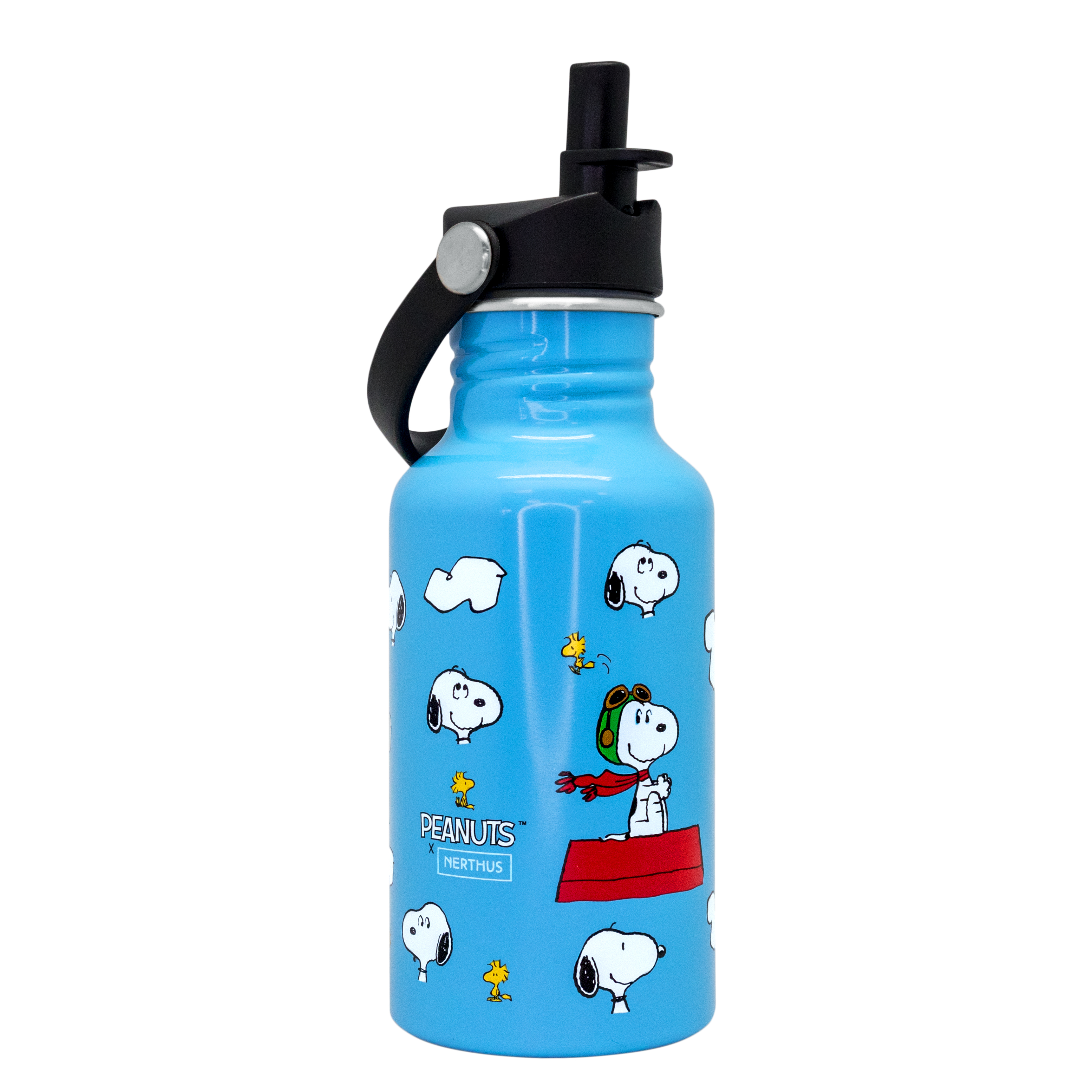 BOTELLA ALUMINIO CON PAJIT500 ML - SNOOP