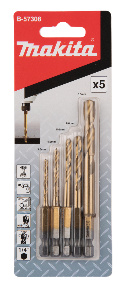Broca metal 1/4' (5pzs)       b-57308