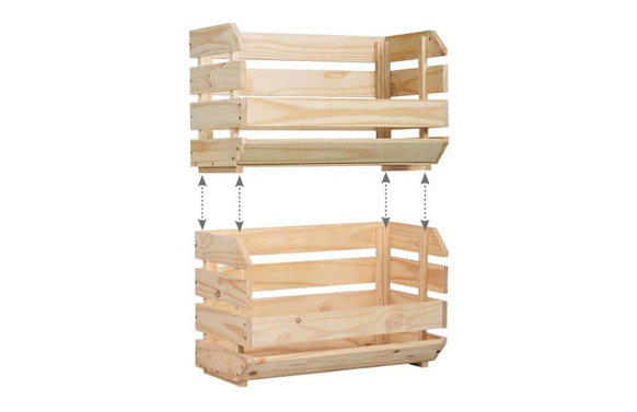 CAJA PINO APILABLE EVOLUTION 60 X 28,5 X 35,3 CM EVCAPI.99 1