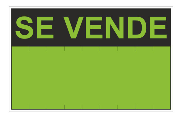 CARTEL PVC FLUORESCENTE SE350X450 MM