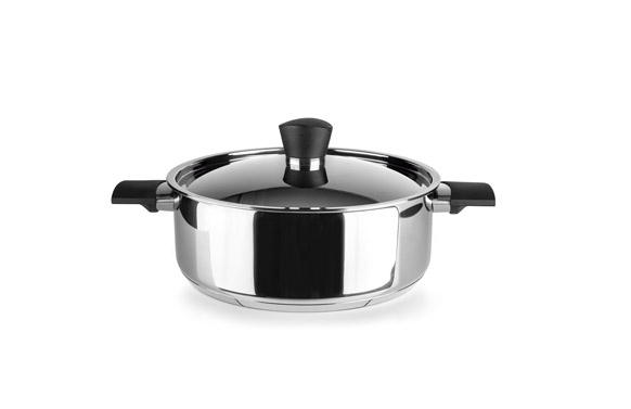 CAZUELA INOX CON TAPA SVEAÚ 24 CM
