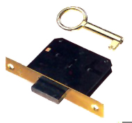 Cerradura embutir para mueble frente laton