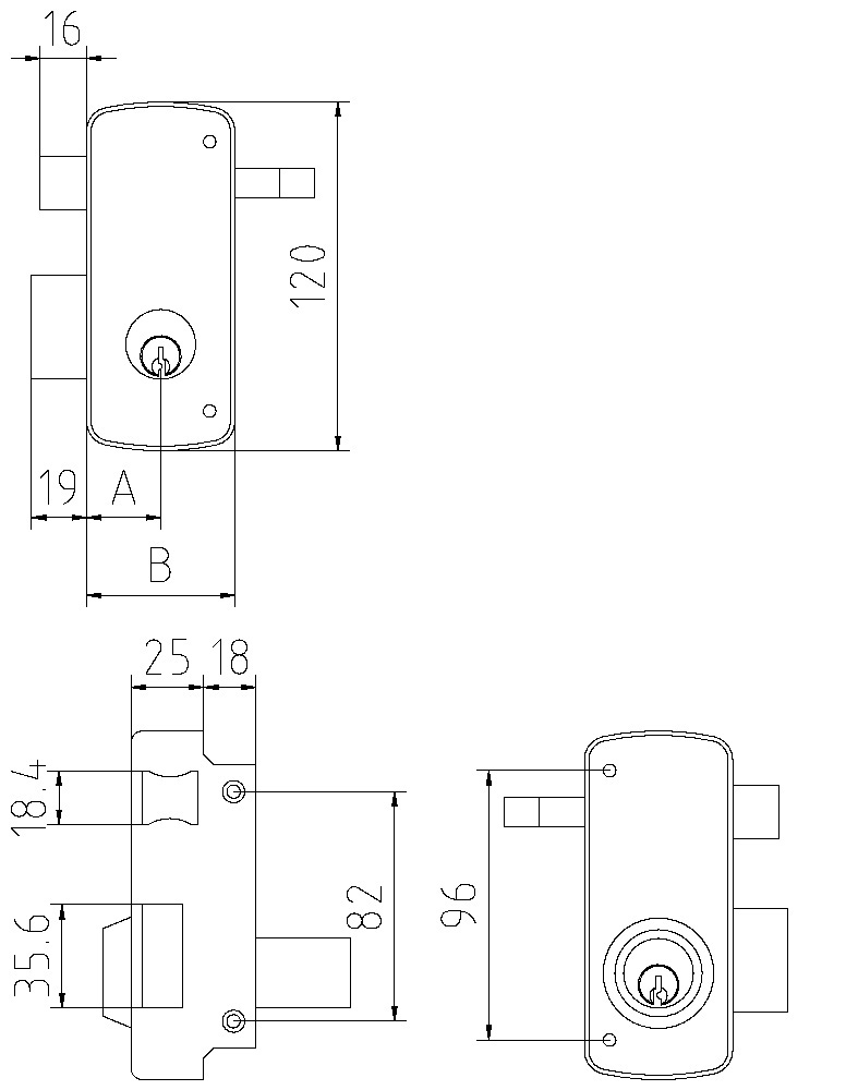 CERRADURA SOBREPONER 2556APR 60 D 2