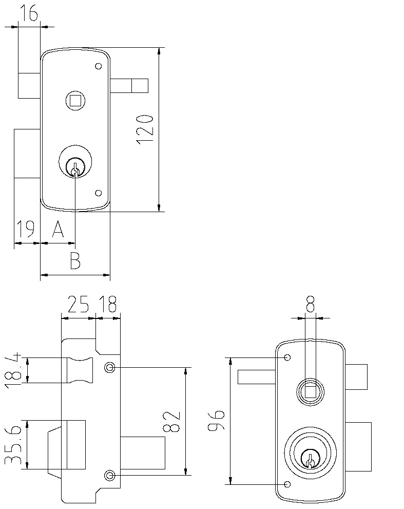 CERRADURA SOBREPONER 2556BPR 60 I 2