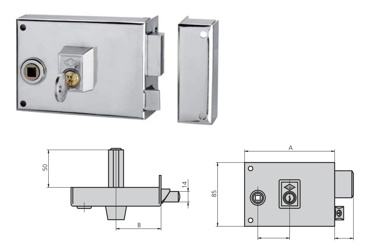 CERRADURA CVL 1125B/1 140 D