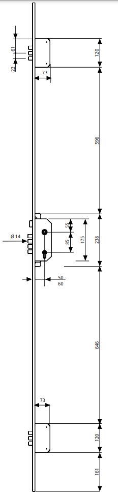 CERRADURA SEGURIDAD EMBUTITLB3/30-30 LAR