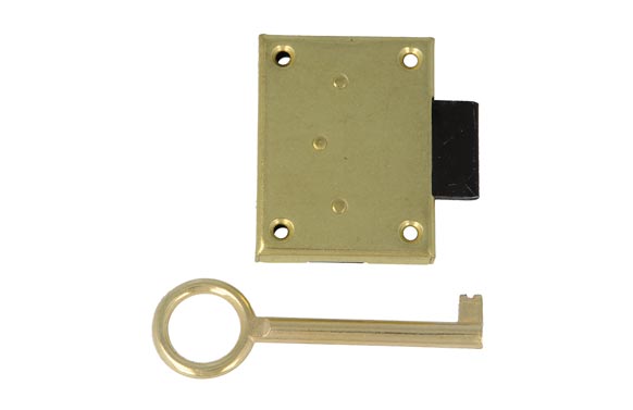 CERRADURA MUEBLE SOBREPONE25 MM LATON