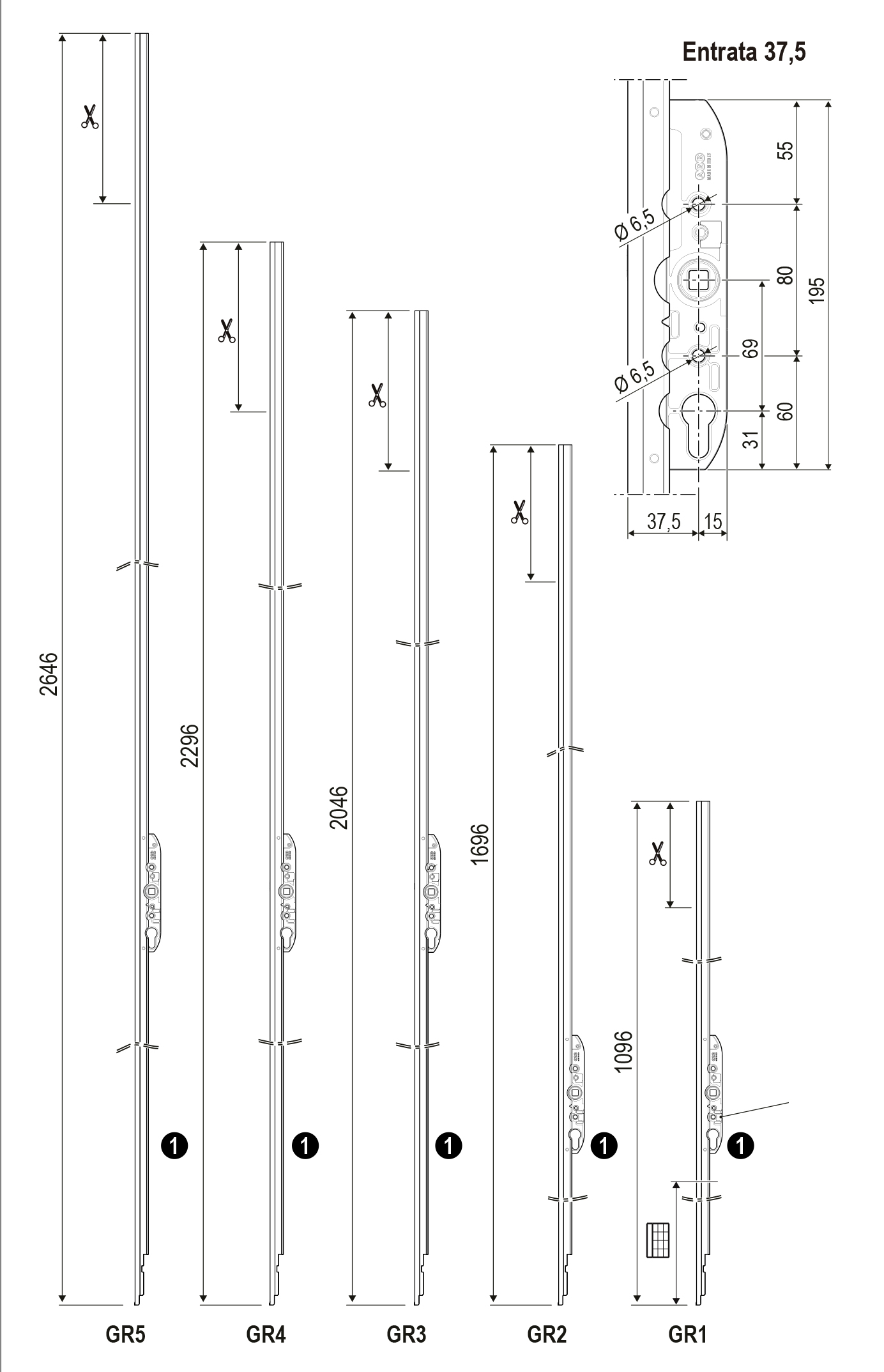 CERRADURA CORR.117-188 G040370201 PLATA 2