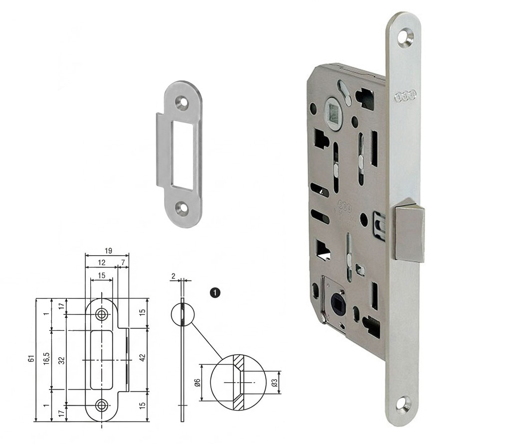 CERRADURA EVOLUTION E50 WC F18 CRO.MATE