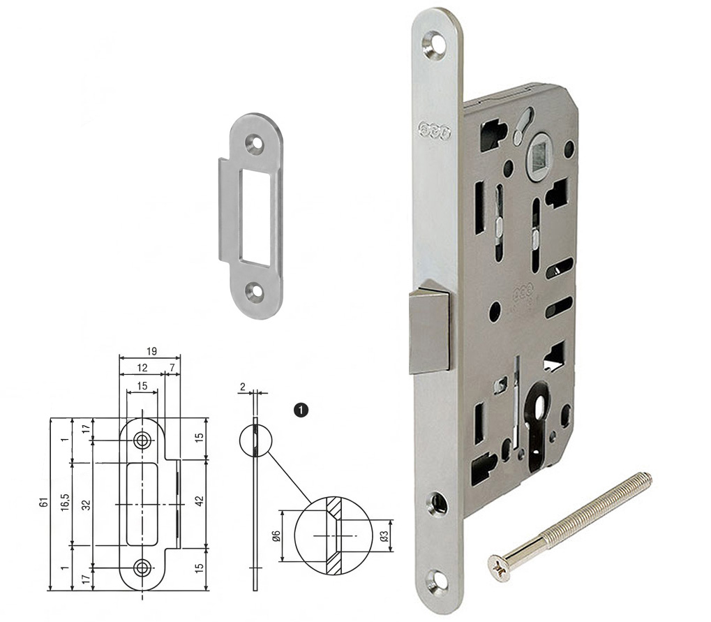 Cerradura evolution e50 p/cil f18 cr.mat