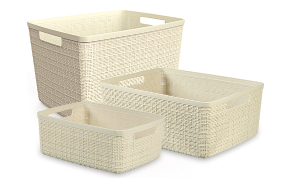 CESTA RECTANGULAR JUTE 12LBLANCO ROTO 36