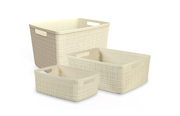 CESTA RECTANGULAR JUTE 20L BLANCO ROTO 36X28X23 CM 245373 1