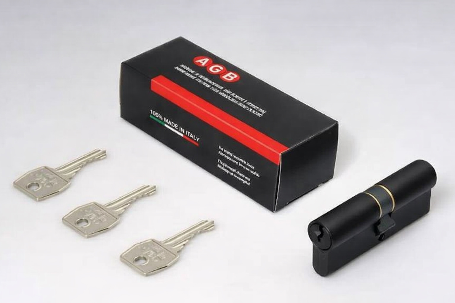 CILINDRO MOD 600 AGB 80MM  (40-40)NEGRO
