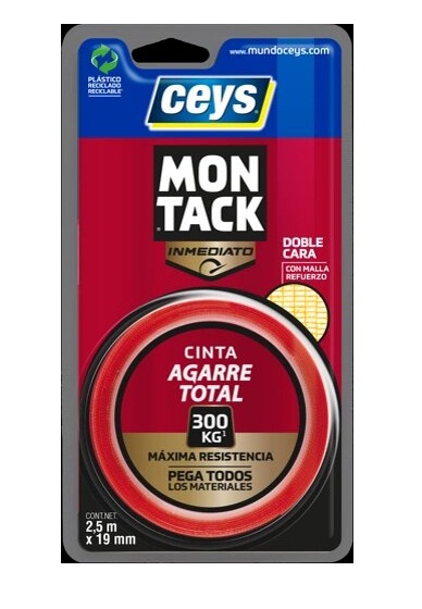 CINTA DOBLE CARA MONTACK A7,5M X 19MM