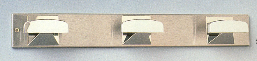 Colgador con tornillos 3 ganchos acero inoxidable