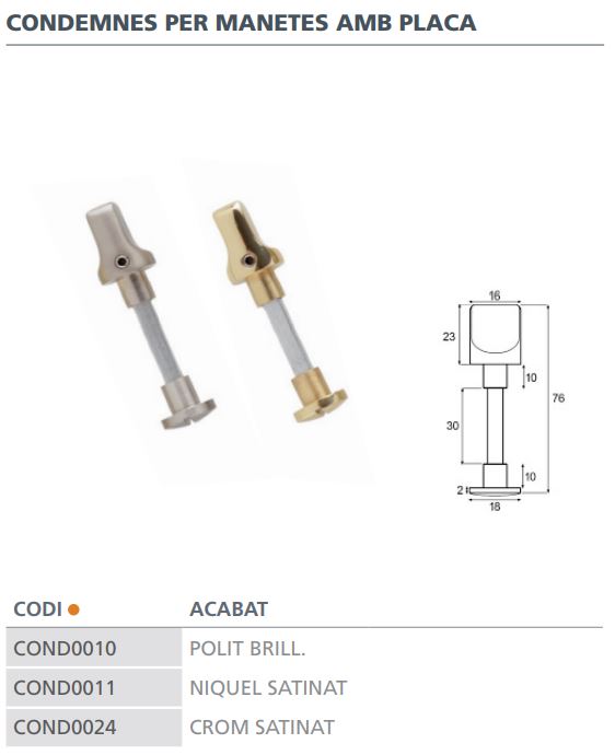CONDENA C/DESBLOQ. P.BRILLO 05300001 3