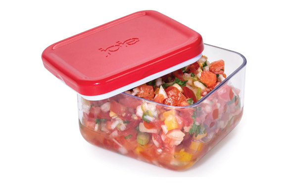 Contenedor guarda alimentos reversible apilable