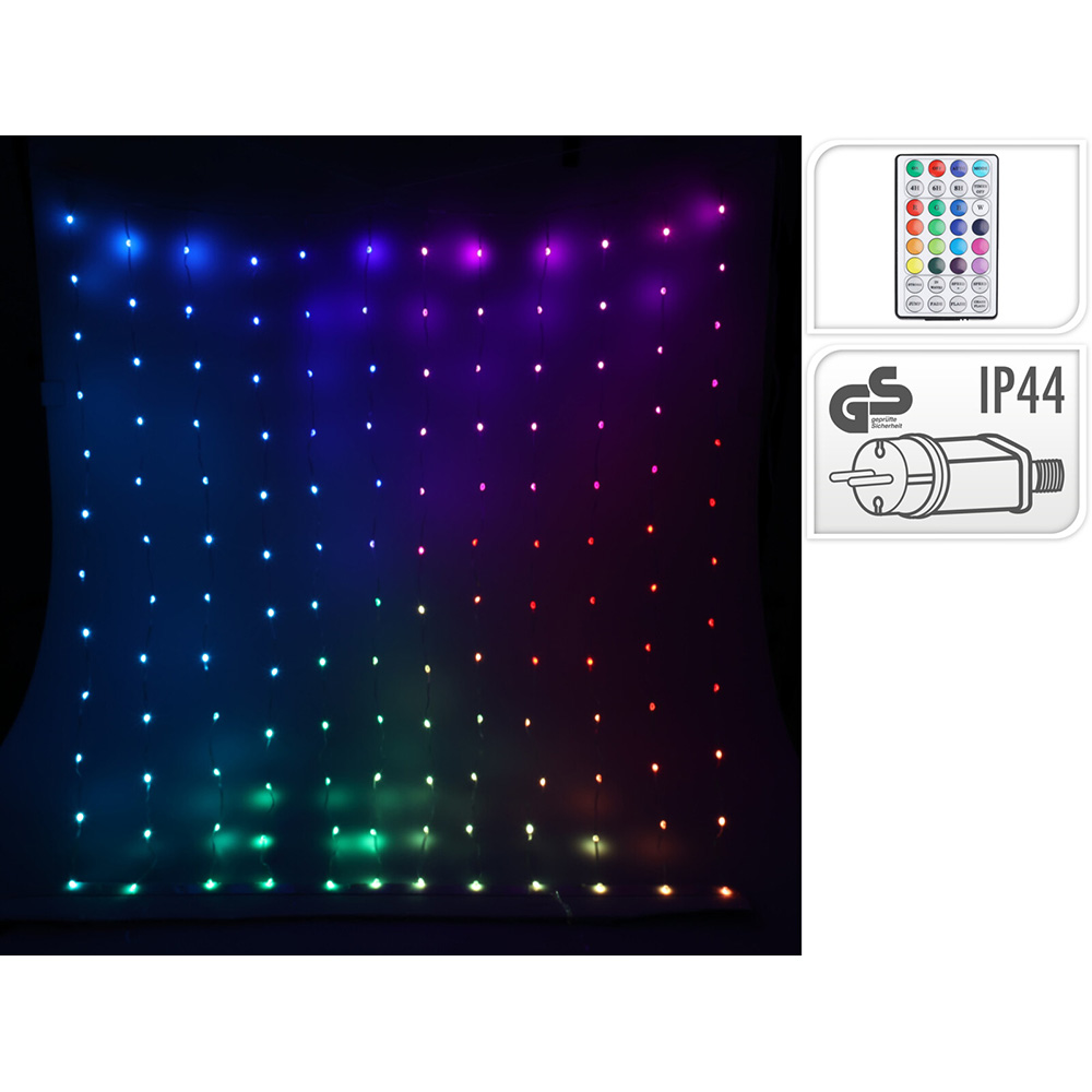 CORTINA LED RGB 220V 400L. C/MANDO 72488 1