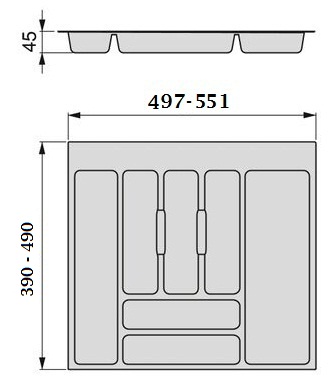 CUBERTERO UNIVERSAL GRIS A.M-600 2