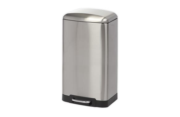 CUBO PEDAL RECTANGULAR METALICO CROMADO 30 L 998030 CRO 1