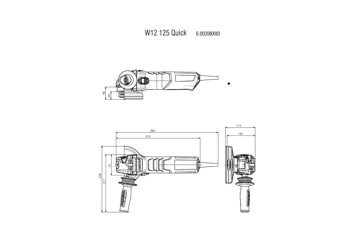 DESBARBADORA METABO W 13 -125   QUICK 5