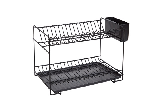 ESCURREPLATOS ACERO PLASTIFICADO PEQUEÑO NEGRO 89024 1