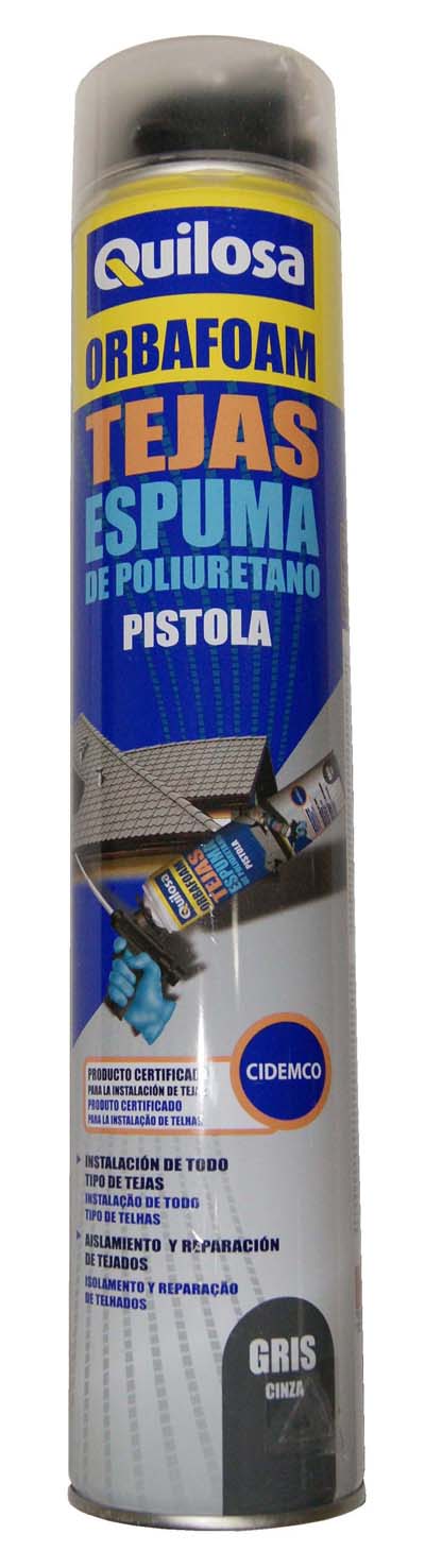 Espuma poliuretano tejas orbafoam pistola