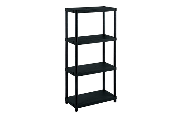 ESTANTERIA RESINA NEGRA 4 60 X 30 X 132