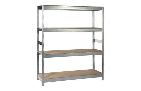 ESTANTERIA METAL GALVANIZADO 4 ESTANTES MADERA SIN TORNILLOS 190 X 150 X 60 CM 102600 1