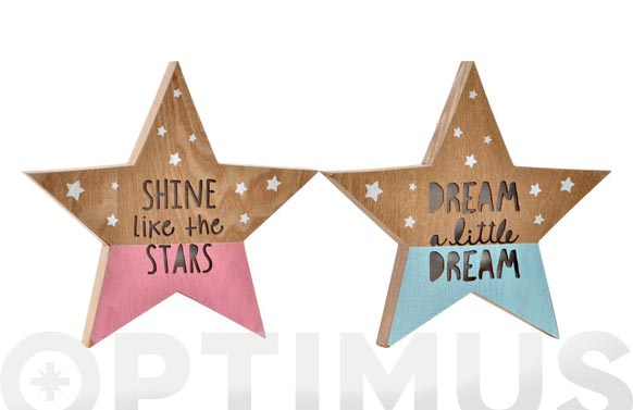ESTRELLA MDF CON LEDS     SURTIDAS