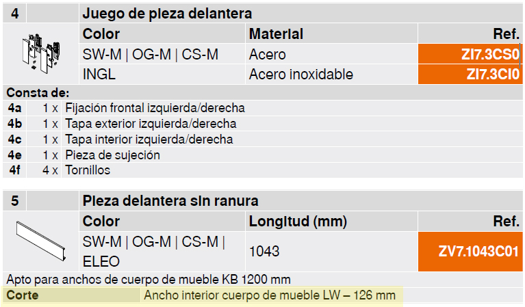 FIJACION C.INT.(C) ZI7.3CS0GR   LEGRABOX 2