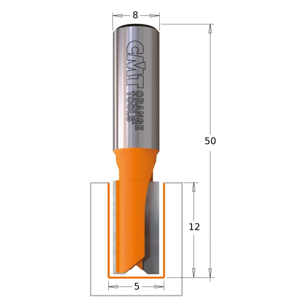FRESA CMT RECTA HWM S8 5X12     91105011