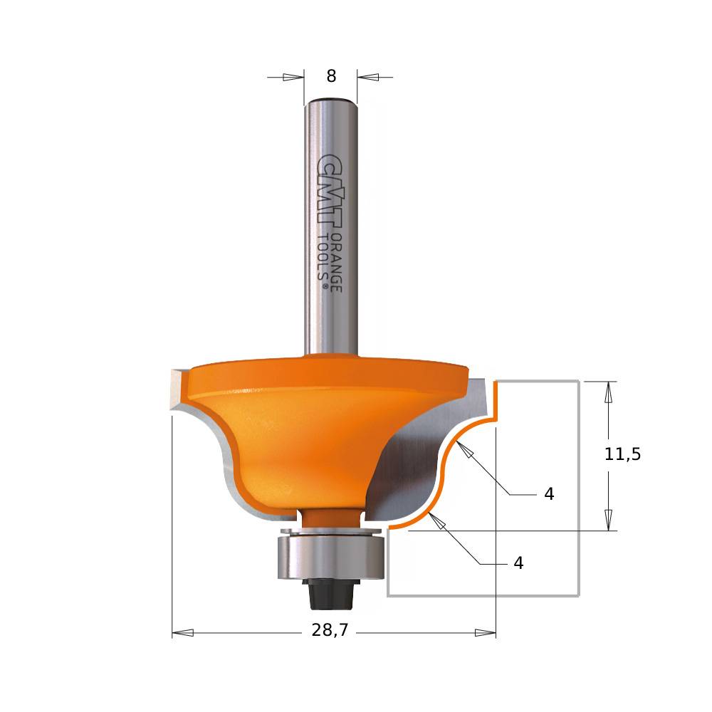 FRESA CMT PERF.C/ROD.HM D.28.7  94027011 1