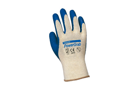 Guante poliester / algodon recubierto latex rugoso