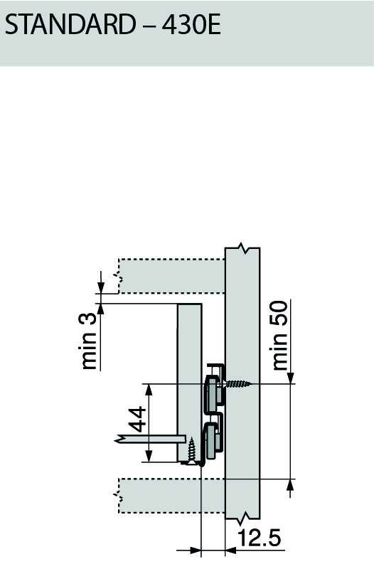 GUIA P/CAJONES BS-430E BLUM    450MM 2