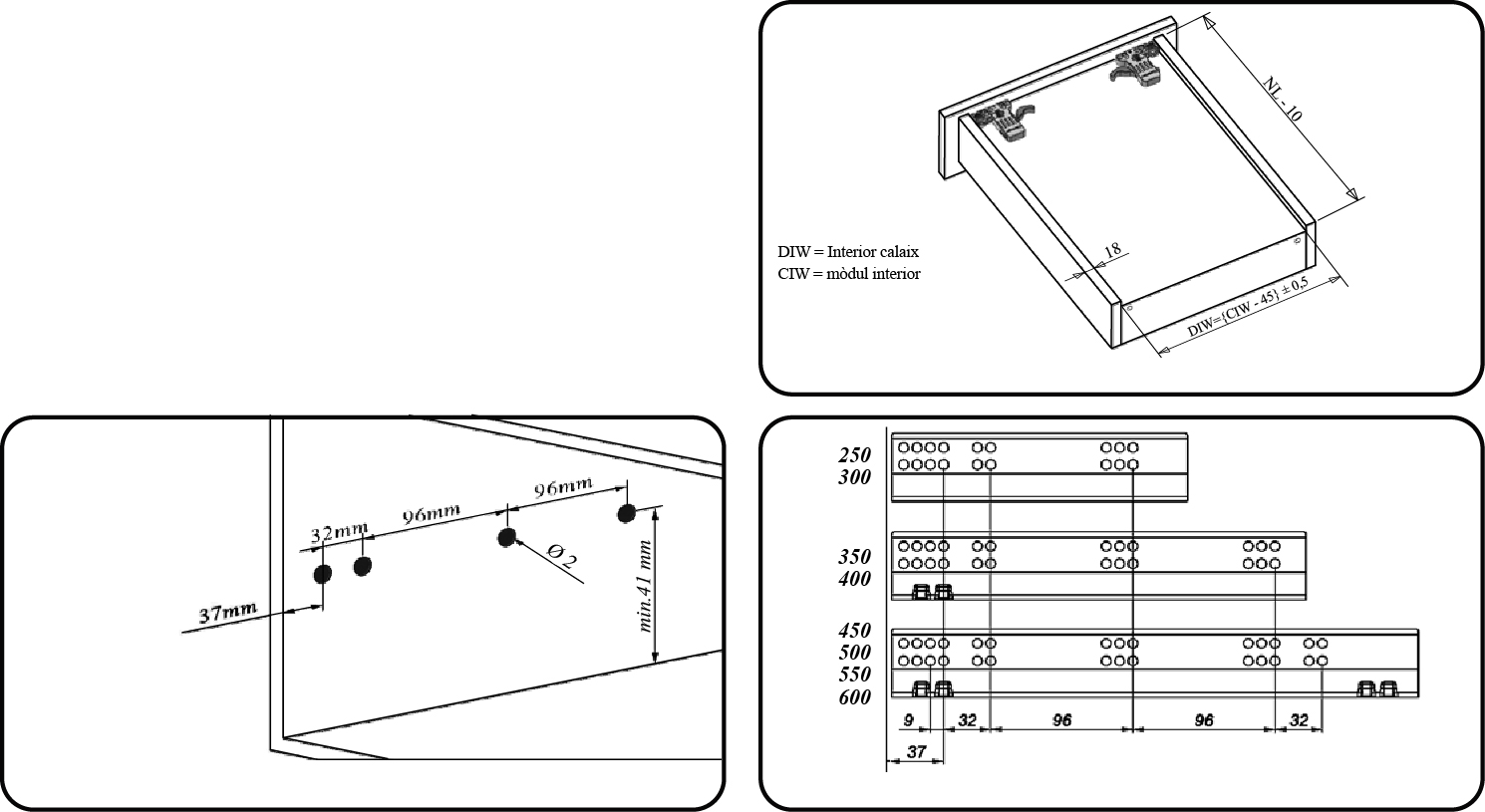 GUIA SMART SLIDE SOFT 40KG (400MM)C/FIJA 3