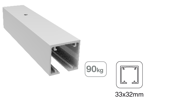 Guia saheco superior 2mt   008220 alum.