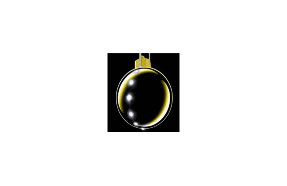 GUIRNALDA 4 BOLAS LED BLANÚ7CM  ORO 1