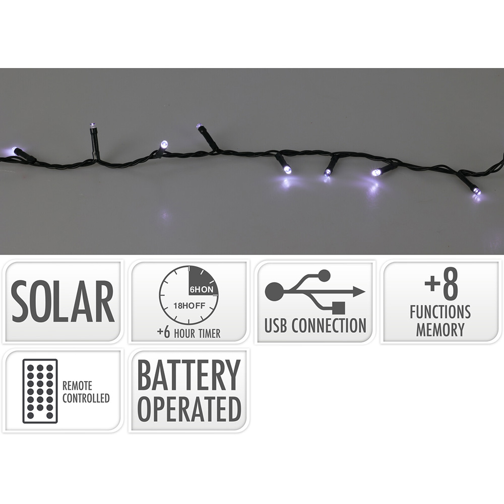 GUIRNALDA SOLAR 240LED BLANCO FRIO 72506