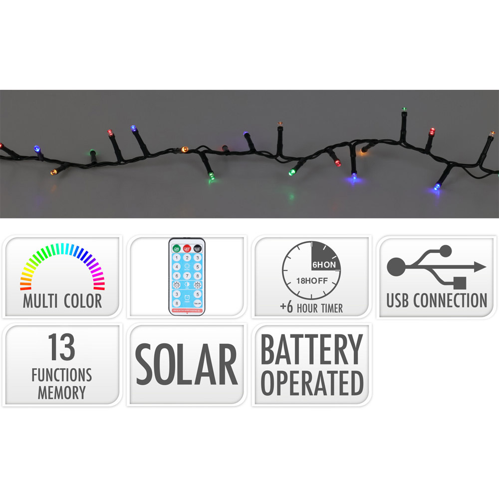 GUIRNALDA SOLAR 480LED MULTICOLOR  72501