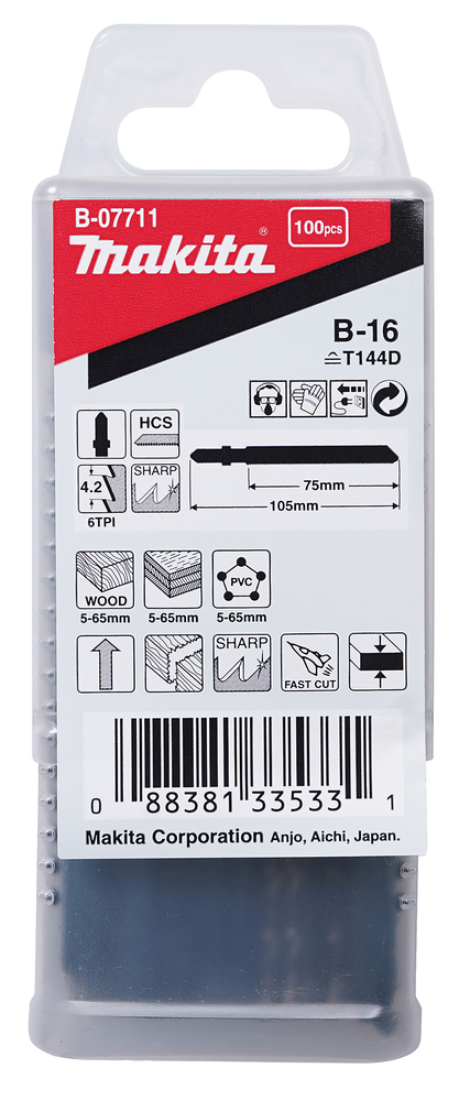 HOJA CALAR MADERA B16 (100UN) B-07711 2
