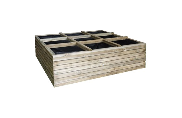 HUERTO URBANO MADERA HORIZON BASIL 120X120X36 CM 4576 1